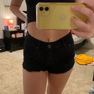 Distressed High Waisted jean shorts